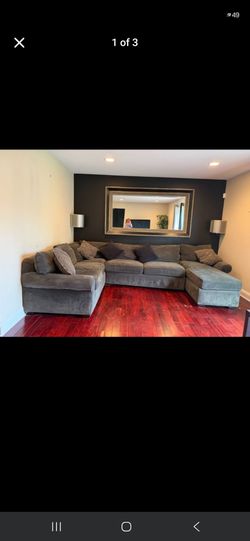 Walter E Smith Gray Couch - MUST PICK UP TODAY
