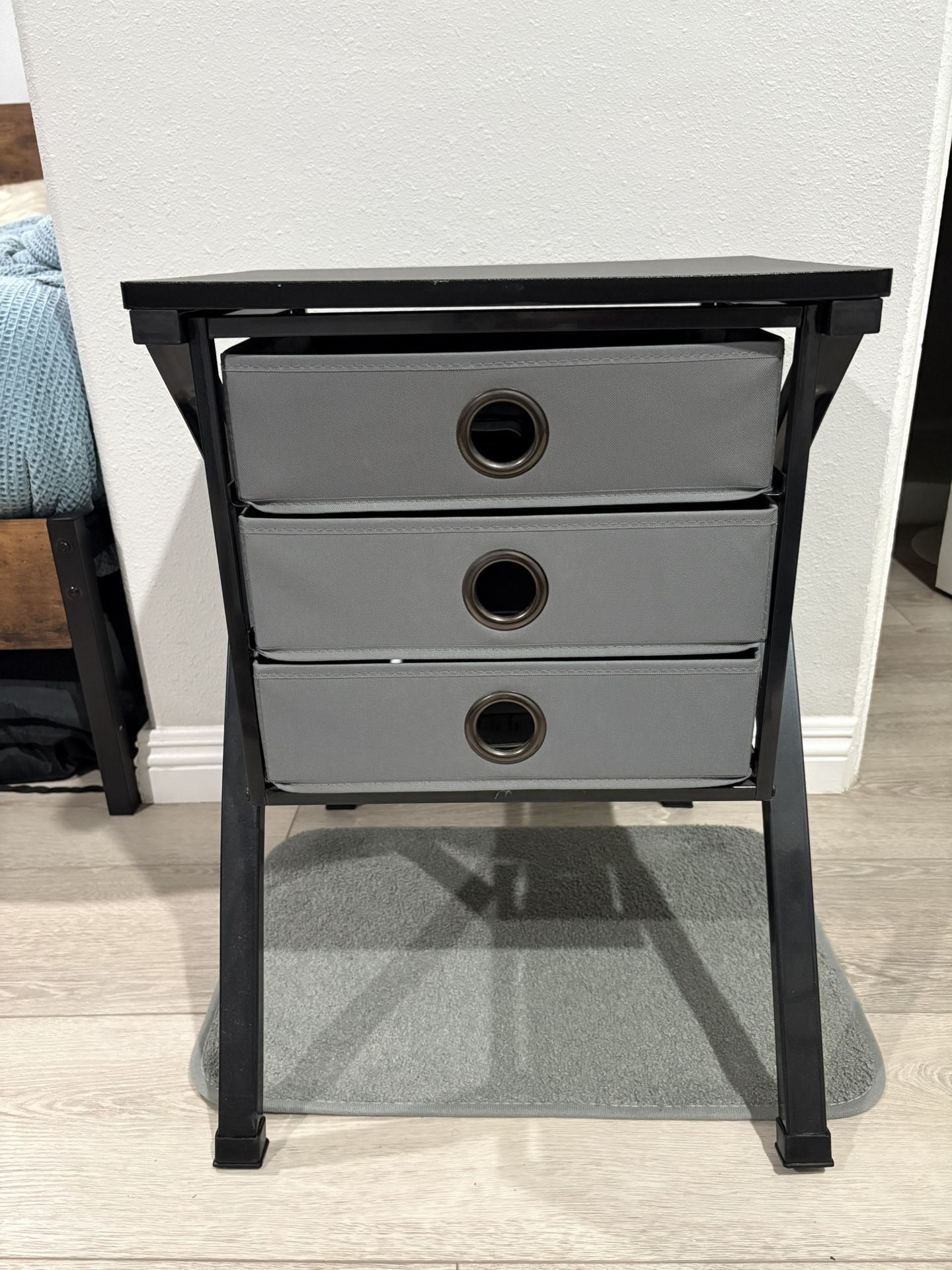 Black Side Table With Drawers