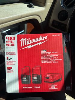 M12 batteries and charger set