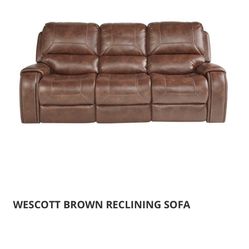 Brand new reclining sofa, 1199 reclining loveseat 1199