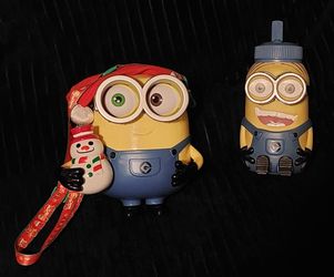 Minions - Popcorn Holder & Water Bottle - New