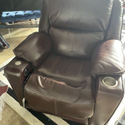Slightly Used Leather Chair 