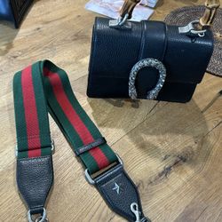 Gucci Horsebit Hangbag With Web Color Strap