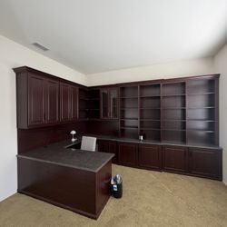 Office Desk And Shelf    Free