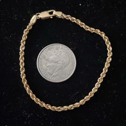 18k Hollow Rope Bracelet