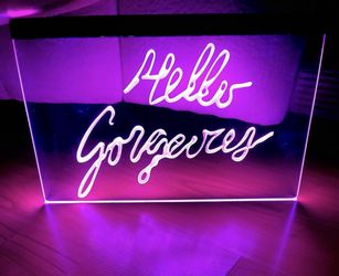 HELLO GORGEOUS LED NEON LIGHT SIGN 8x12