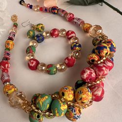 Krobo Glass Waist Beads, African Waist Beads, Belly 