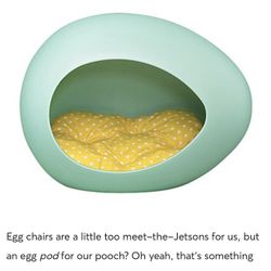 •pEI Egg Pod Small Dog/ Cat Bed• Modern Pet Bed• Mid Century Vibe•