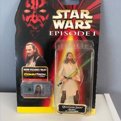 Star Wars Episode 1 Qui-Gon Jinn Action Figure 1998 Unopened Original Packag