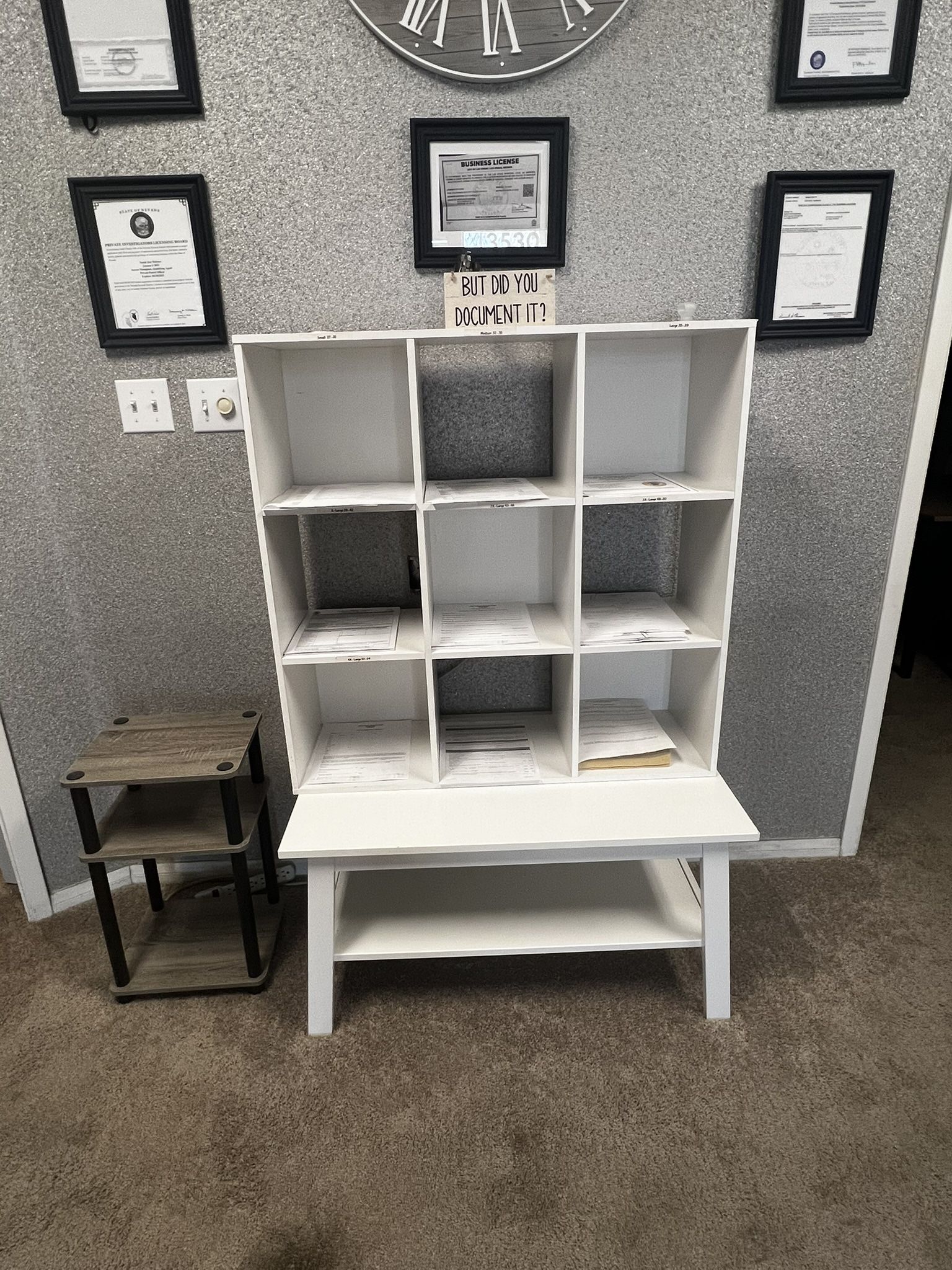 3 In 1, Coffee Table, Block Shelf Unit, & End Table