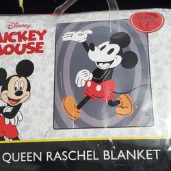 Disney Mickey Mouse Queen Raschel Blanket