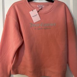 Brand new-Juicy Couture Coral Sweatshirt with Embroidered Logo set with shorts