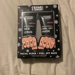Cedar&Sage Men’s Pure Charcoal Face Scrub And Peel Off Mask