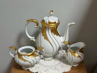 Vintage 3 Pc German Freiberger Porcelain Tea Set