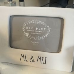 Rae Dunn Photo Frame wedding Mr. & Mrs. 