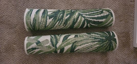 Small Green Tropical Leaf Indoor/Outdoor Rugs Set of 2