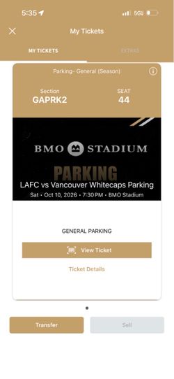 LAFC parking LAFC VS WHITECAPS