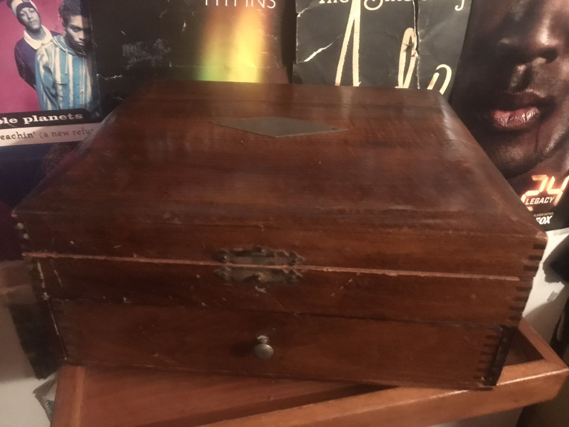 Cigar Box WM A Rogers vintage antique silverware box