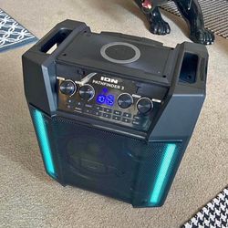 ION Pathfinder 3 Portable Bluetooth Speaker | Powerful Bass| LED Lights | Battery Powered