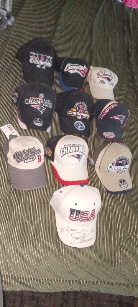 Lot Of 10 New With Tags Highly Collectable Boston Sports Hat Deal