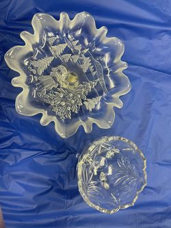 MIKASA Christmas Crystal Dishes