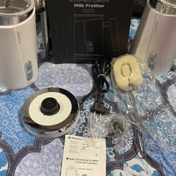 HadinEEon N11 Automatic Electric Milk Frother White  2 milk frother   Kettle only one power outlet as seen in pictures 