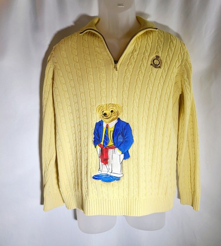 Polo Bear Sweater Ralph Lauren Rare Kanye Rap Tee Coogi