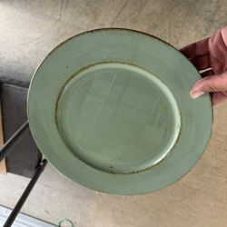 Green Plastic Charger Plates