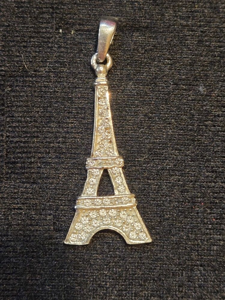 silver Eiffel Tower pendant
