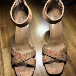 Style & Co. Cork Strappy High Heels Size 7.5 M