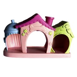 Nice! Littlest Pet Shop LPS Playful Puppies Pink Doghouse Playset 2004 Hasbro