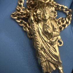 14k Cuban With 14k Pendant 