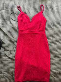 formal red sparkling dress