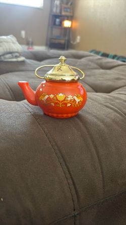 Avon Orange Tea Pot Kettle 
