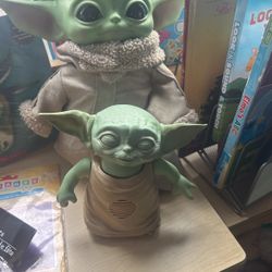 2 Baby Yoda Star Wars Kids Toy Lot
