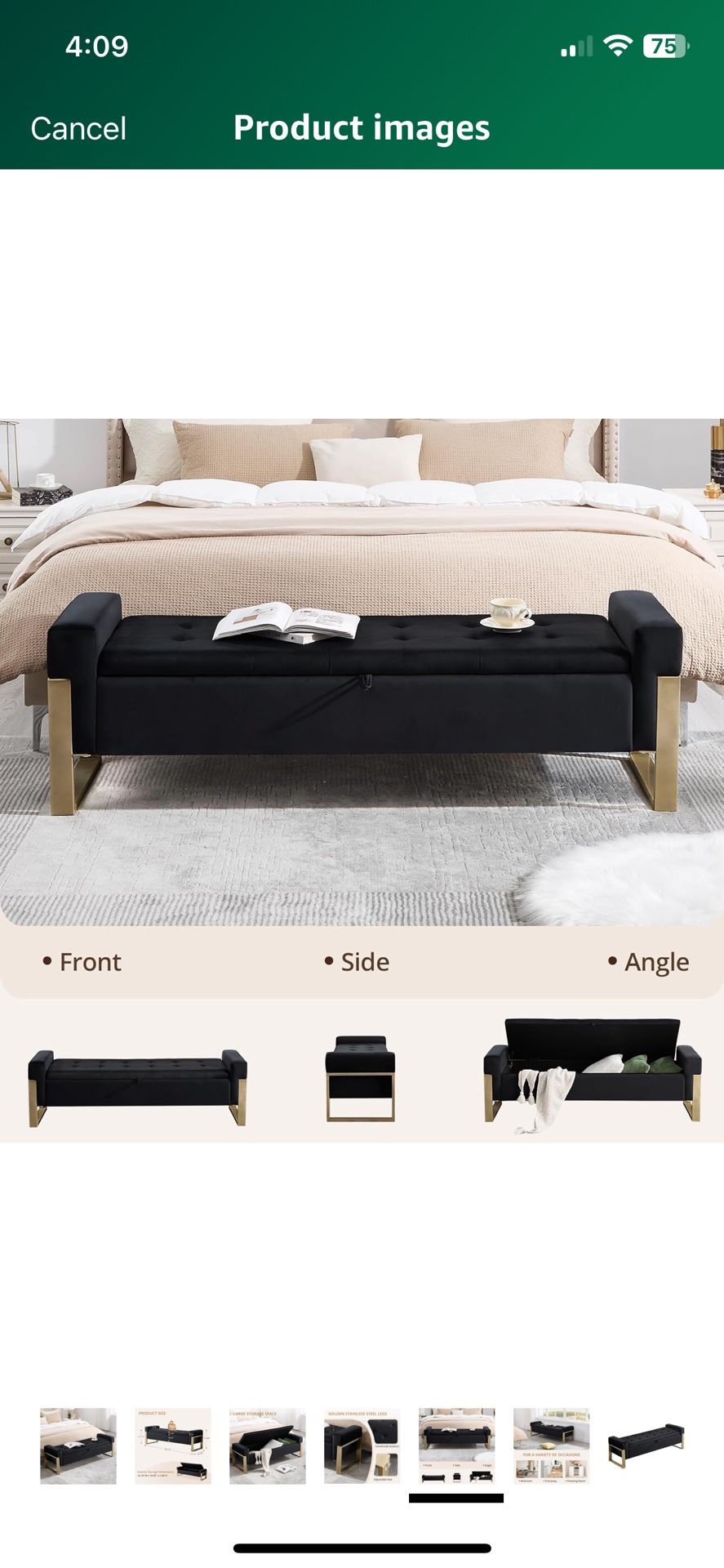 End Of Bed Storage Bench