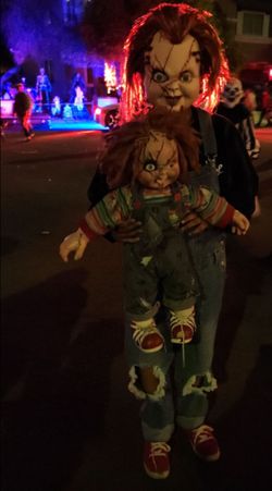 Chucky mask and overall