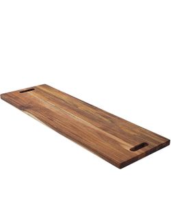 Long Wood Charcuterie Serving Board with Handles