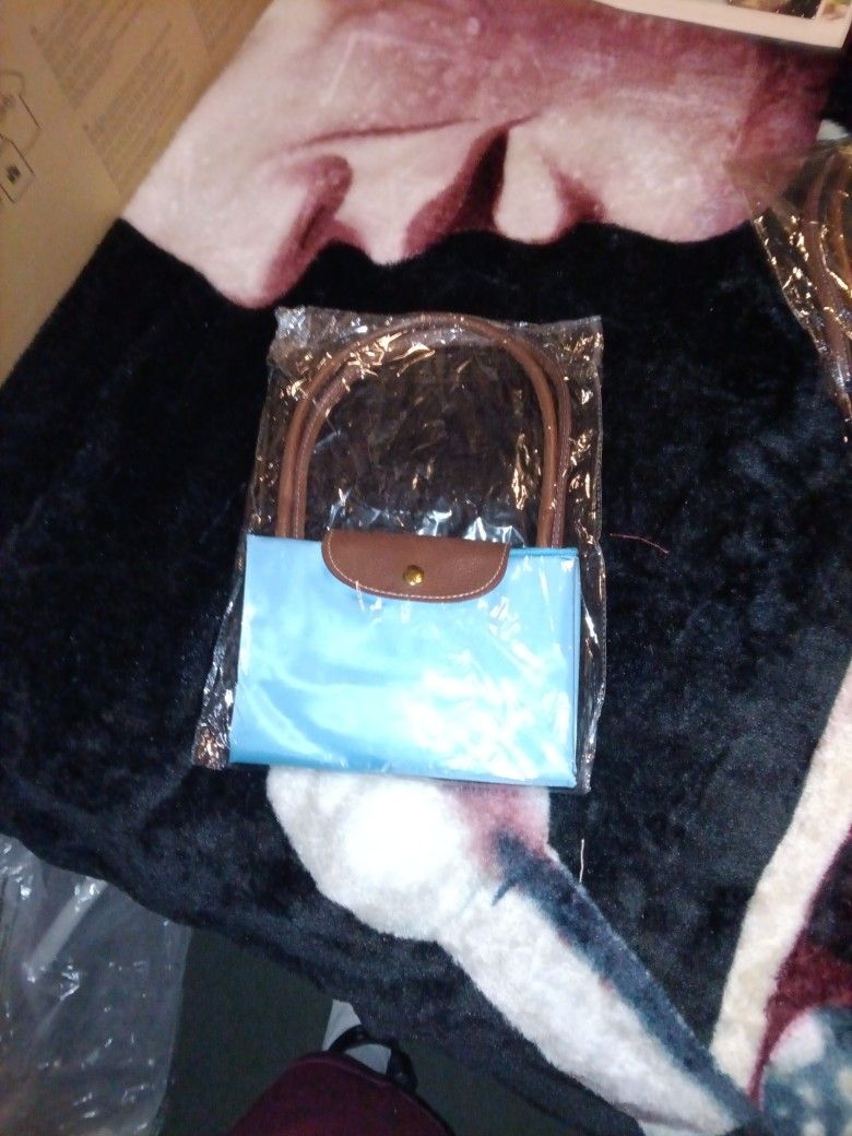 BABY BLUE POCKET BOOK/TOTE BAG