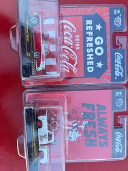 M2 Machines Coca-Cola Die-Cast Cars Chase  1957 bel air & chase 1978 dodge truck