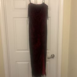 Black And Burgundy Dress 