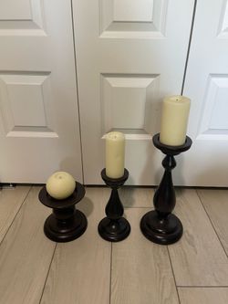 Candle holders with candles