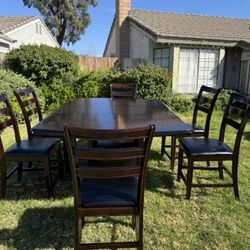 Dining Table With Wine Storage And 6 Chairs 