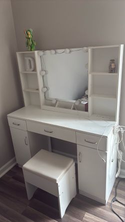 White vanity