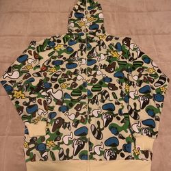 Bape X Kaws Baby Milo Animal Kingdom Full Zip Hoodie A Bathing Ape