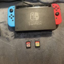 Nintendo switch With 2 Games Slightly Used