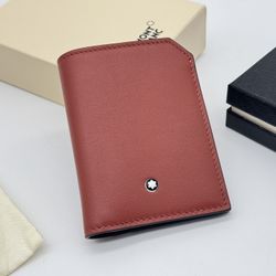 MONTBLANC SELECTION BRICK COLOR SOFT LEATHER 4CC WALLET NEW 100% GENUINE $470