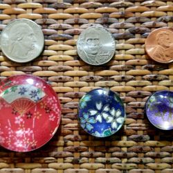 Asian-inspired Glass Magnets