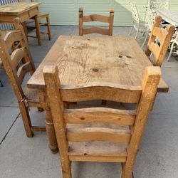 Custom-Made Solid Pine Dining Room Set 