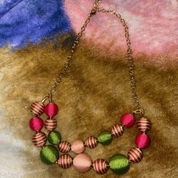 Loft Signed Poppy necklace Vintage